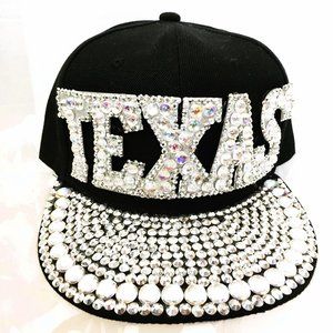 TEXAS  Rhinestone Jeweled Base Ball Bling New Cap EUC